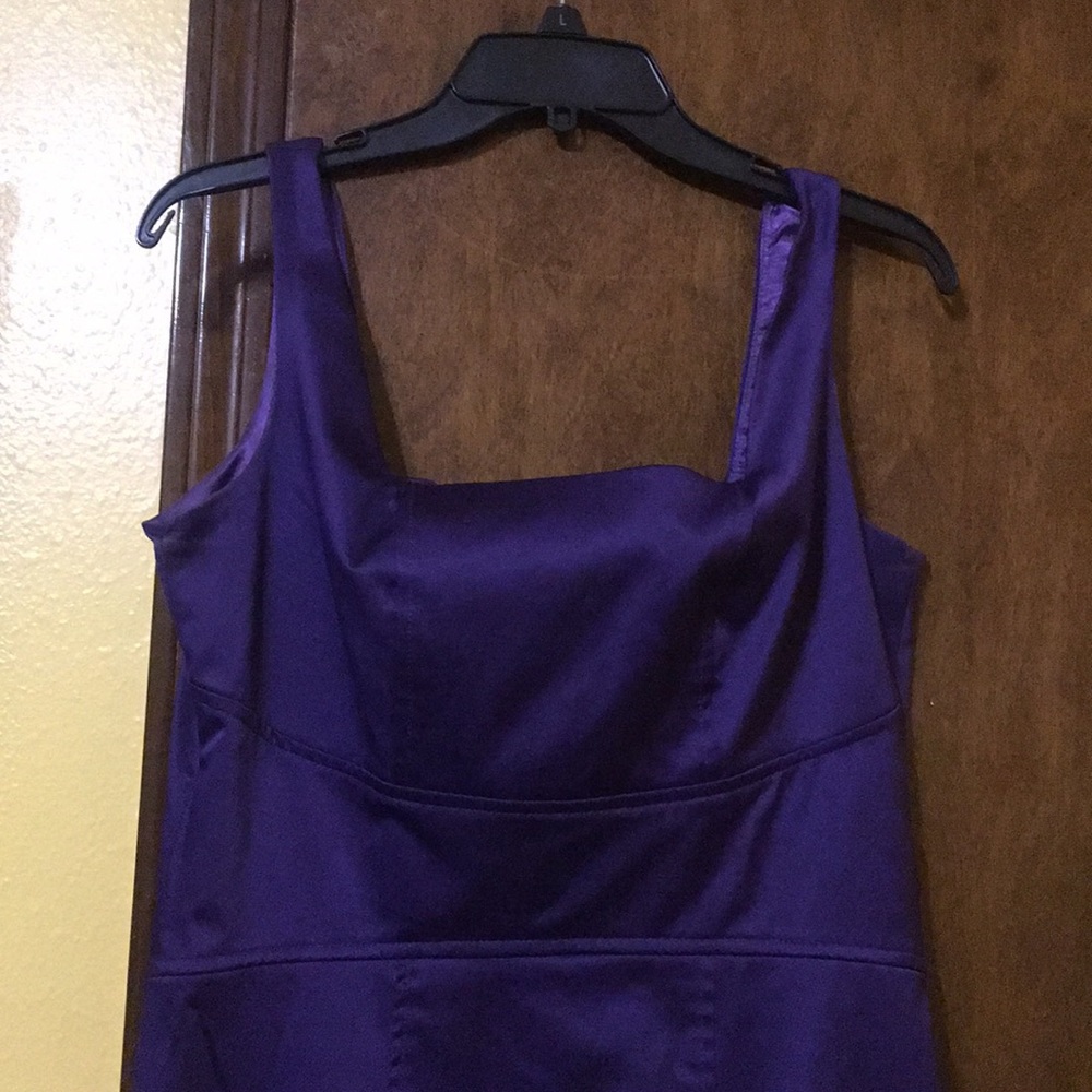 Georgiou Studio brand plum silk cocktail dress. 10